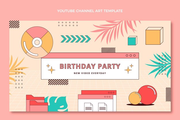 Arte del canal de youtube de cumpleaños nostálgico de los 90