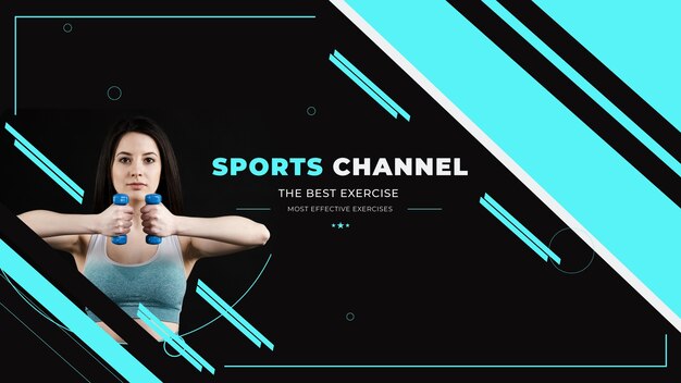 Arte del canal de YouTube de deportes abstractos