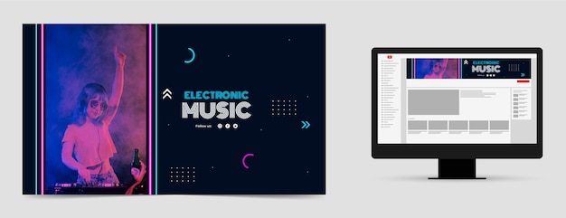 Arte del canal de youtube del evento de música electrónica.