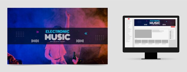 Arte del canal de youtube del evento de música electrónica.