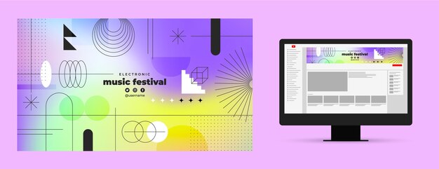 Arte del canal de youtube del evento de música electrónica.