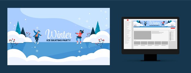 Arte del canal de youtube de la fiesta de invierno.
