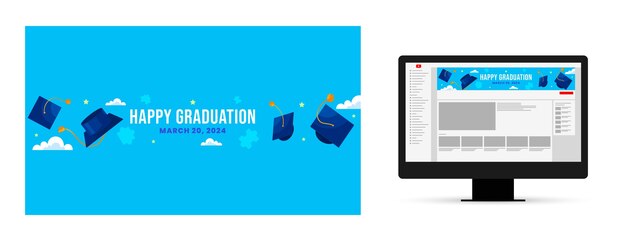 Arte del canal de Youtube para la graduación.