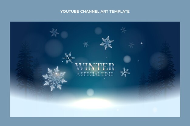 Arte del canal de youtube de invierno degradado