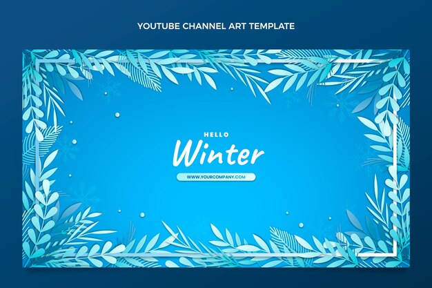 Arte del canal de youtube de invierno degradado