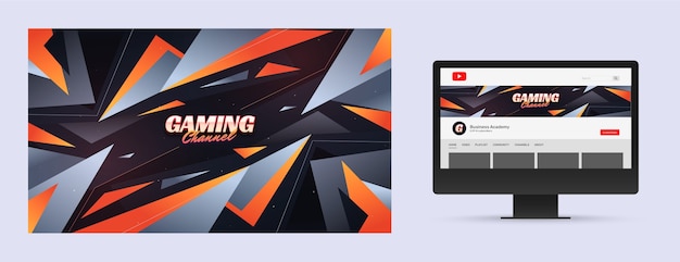 Arte del canal de youtube de juegos degradados