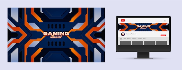 Arte del canal de youtube de juegos degradados