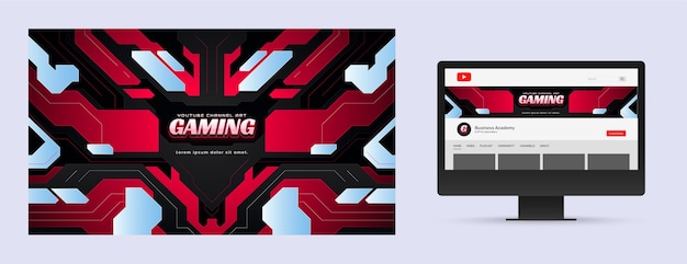 Arte del canal de youtube de juegos degradados