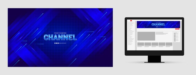 Arte del canal de YouTube de juegos de gradiente