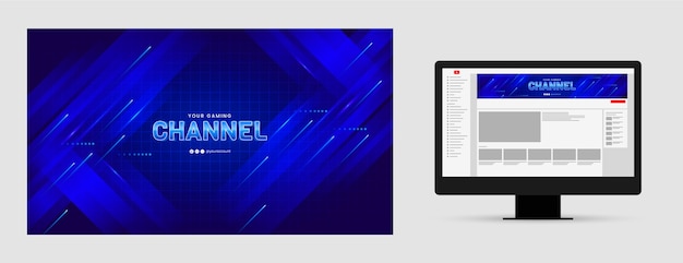 Arte del canal de YouTube de juegos de gradiente