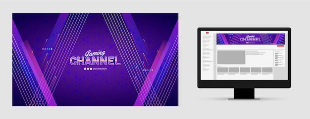 Arte del canal de YouTube de juegos de gradiente
