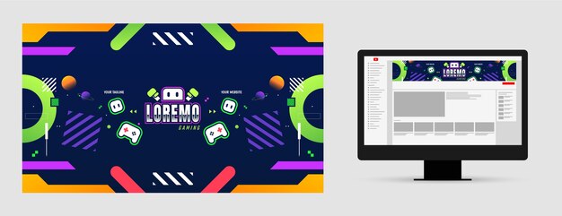Arte del canal de YouTube de juegos de gradiente
