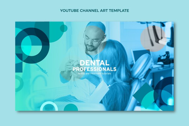 Arte del canal de youtube médico degradado