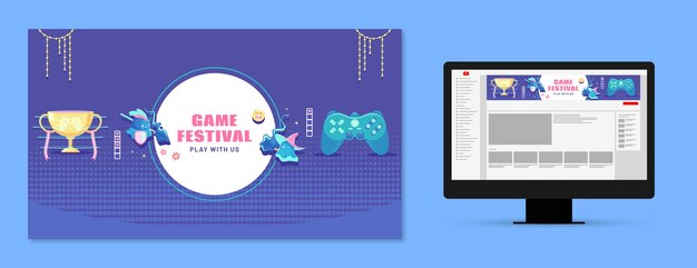 Arte del canal de YouTube de la noche del juego