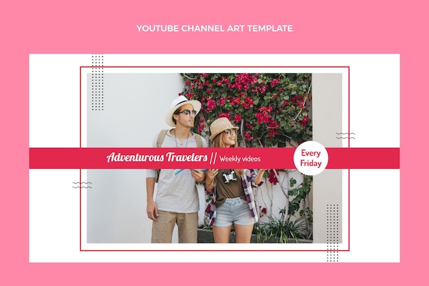 Arte del canal de youtube de viajes planos