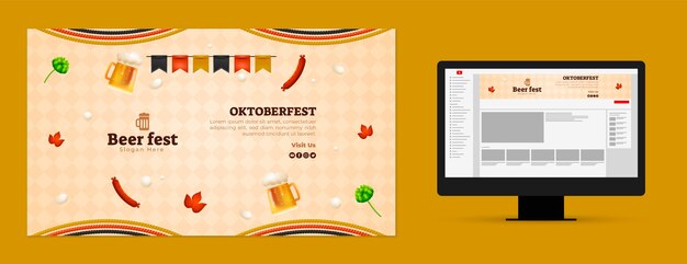 Arte degradado del canal de youtube para el festival oktoberfest