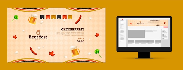 Arte degradado del canal de youtube para el festival oktoberfest