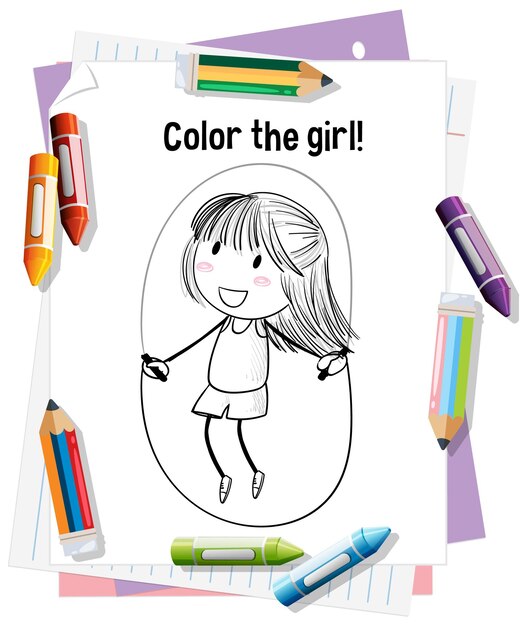 Arte de Doodle colorido para niños