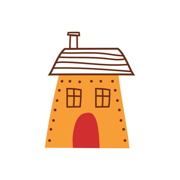 Arte de líneas de casas vectoriales coloridas