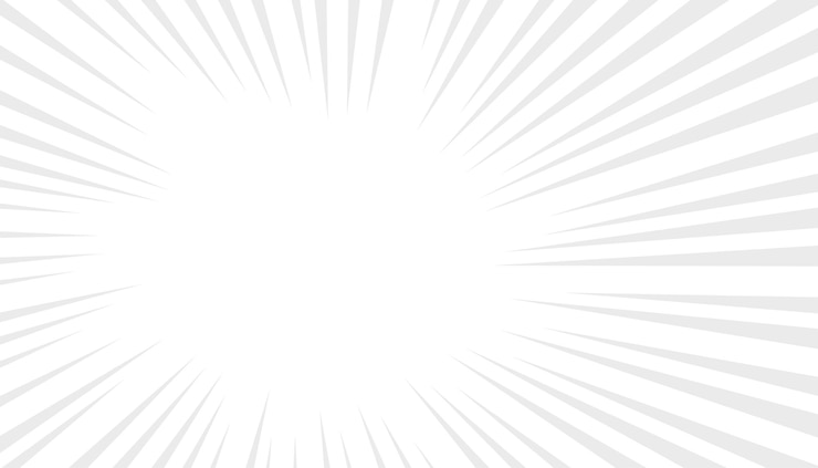Vector gratuito arte pop cómic líneas de zoom expresión diseño de bandera blanca