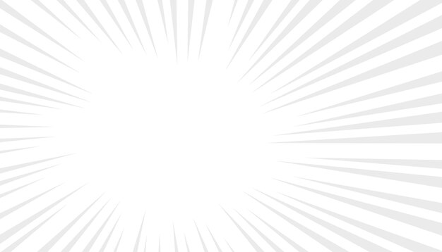 arte pop cómic líneas de zoom expresión diseño de bandera blanca