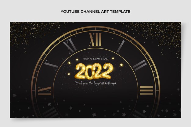 Arte realista del canal de youtube de año nuevo