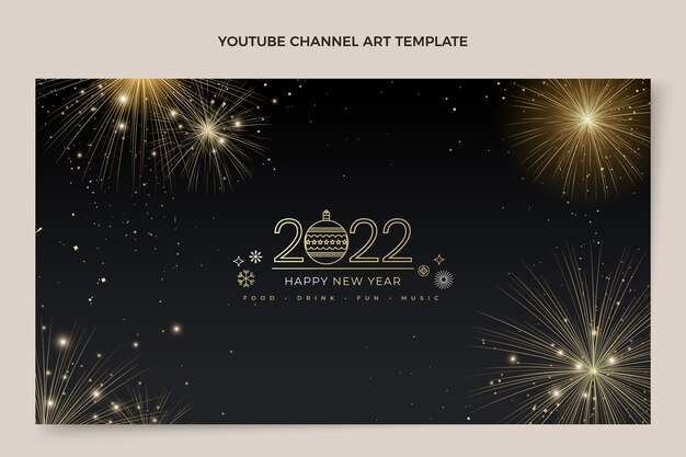 Arte realista del canal de youtube de año nuevo