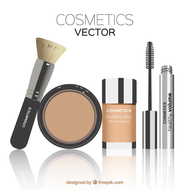 Vector gratuito artículos cosméticos