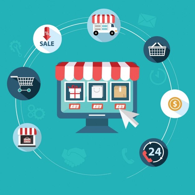 Artículos flat sobre tiendas online 