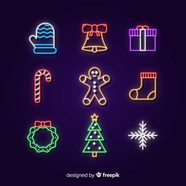 Artículos neón de navidad