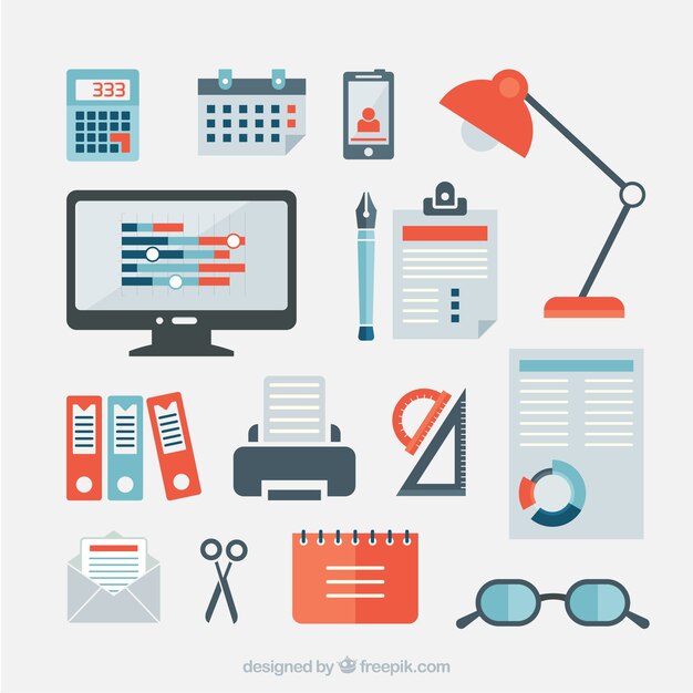 Artículos de oficina de negocios