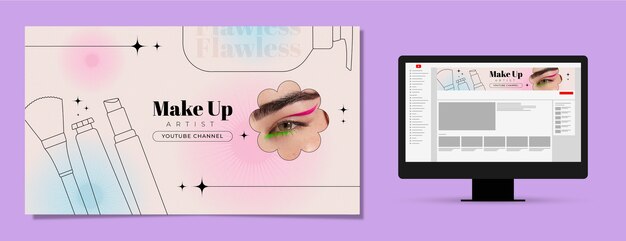 Artista de maquillaje degradado arte del canal de youtube