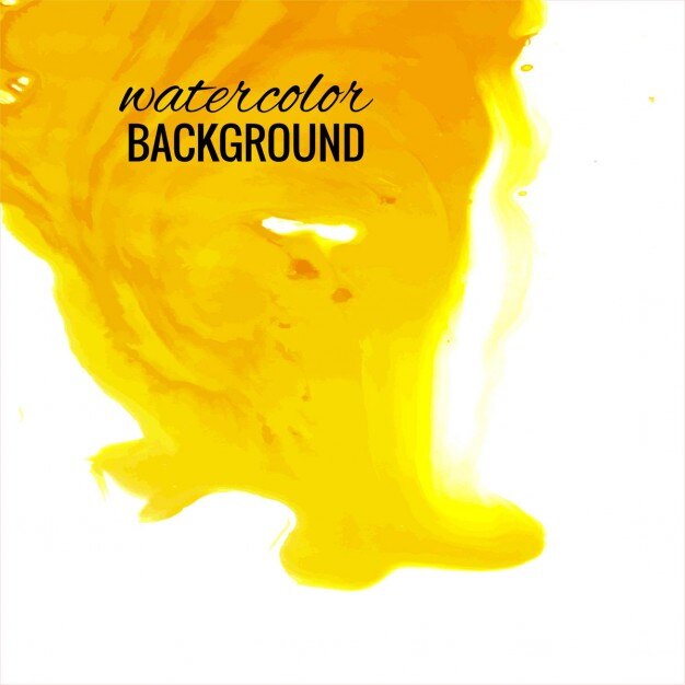 Artistic background with yellow watercolor
