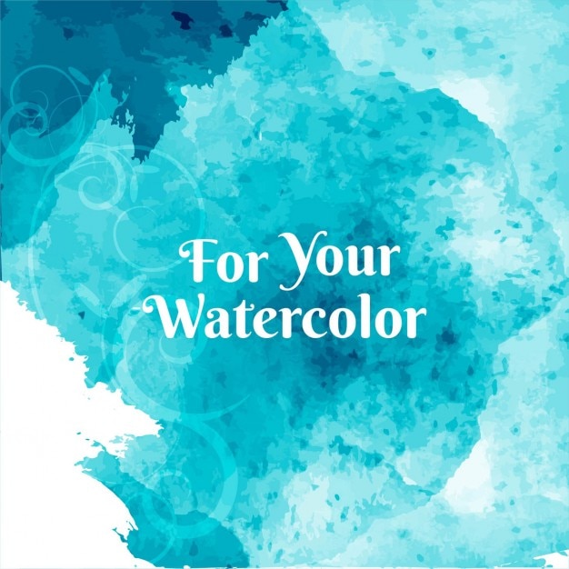 Vector gratuito artístico fondo con textura de acuarela, color azul