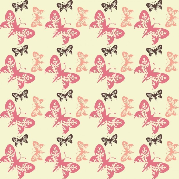 Artístico patrón con mariposas