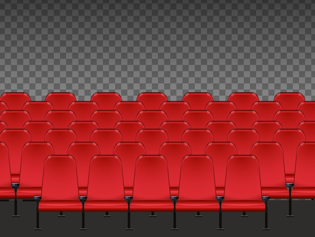 Vector gratuito asiento rojo en el cine aislado