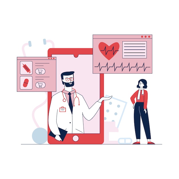 Asistencia médica y tratamiento a través de teléfonos inteligentes.