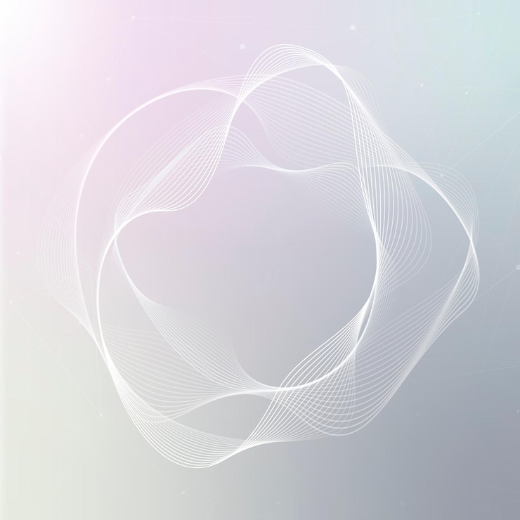 Vector gratuito asistente virtual tecnología vector forma de círculo irregular en blanco