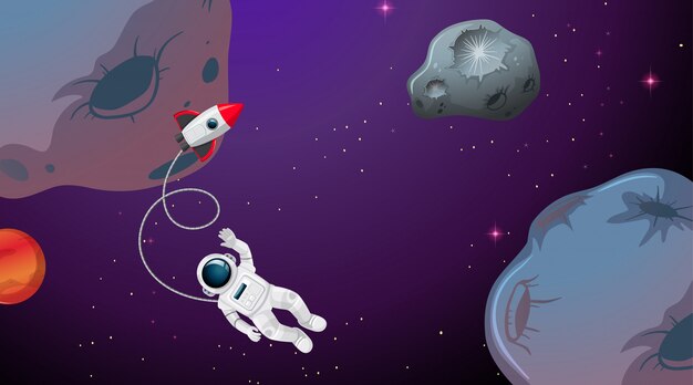 Un astronauta en el espacio.