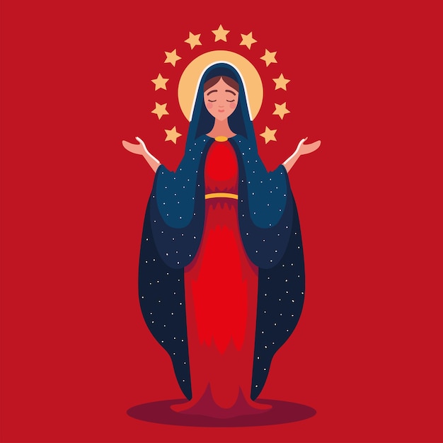 Vector gratuito asunción de la virgen maría, diseño