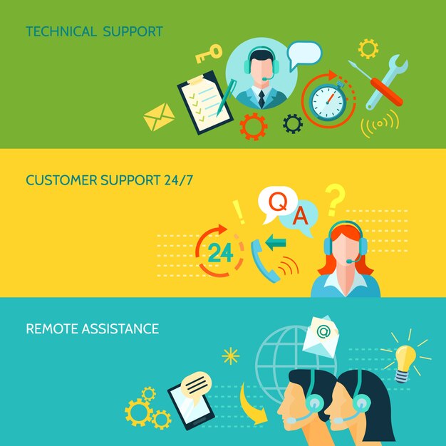 Atención al cliente y asistencia técnica Banners horizontales
