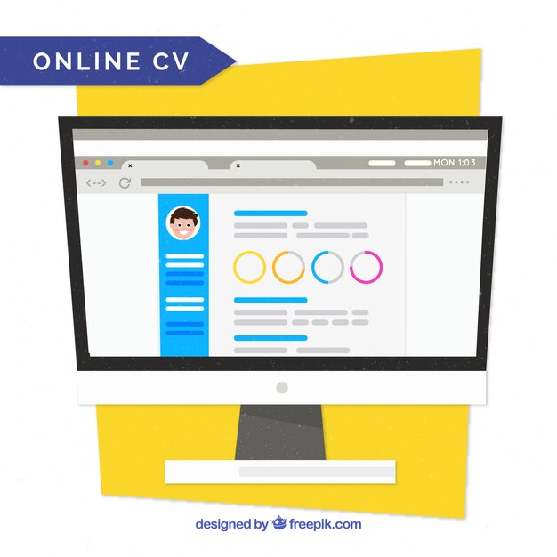 Atractiva plantila de currículum online