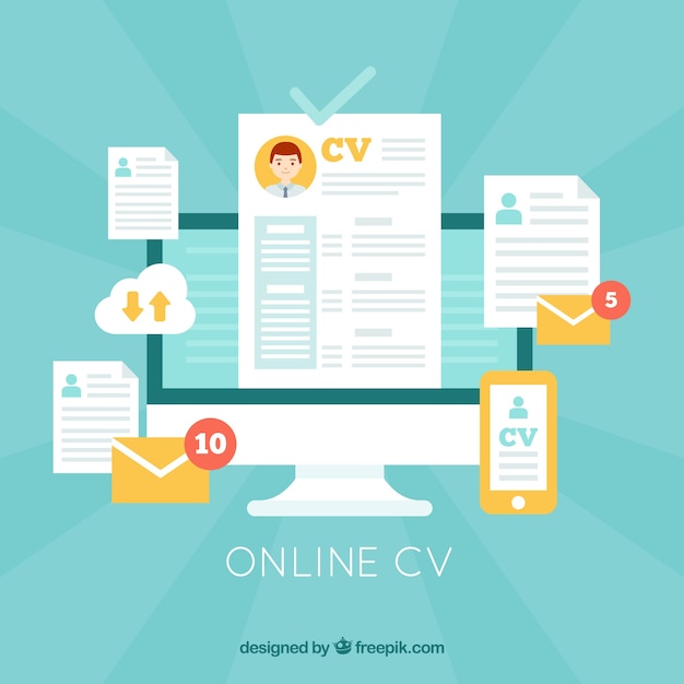 Atractiva plantila de currículum online