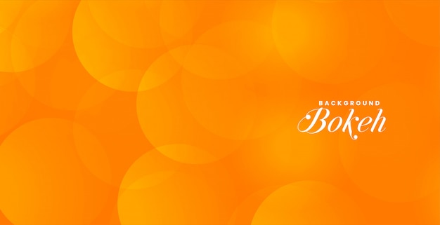 Atractivo banner bokeh naranja con espacio de texto