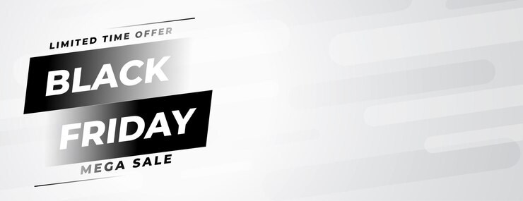 Vector gratuito atractivo diseño de banner de mega venta de viernes negro