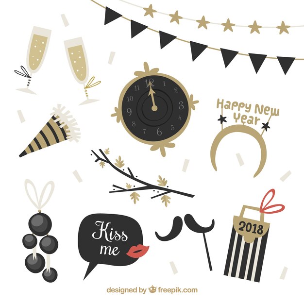 Atributos de fiesta de año nuevo