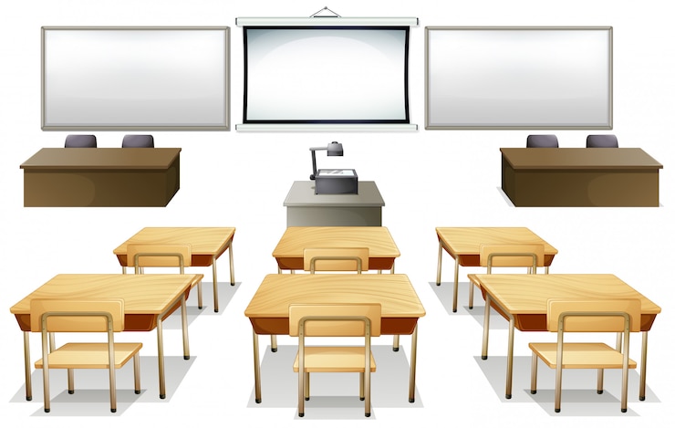 Vector gratuito aula de clases