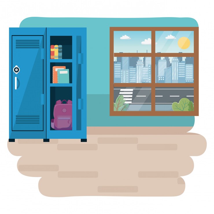 Vector gratuito aula de la escuela de ilustración vectorial de diseño