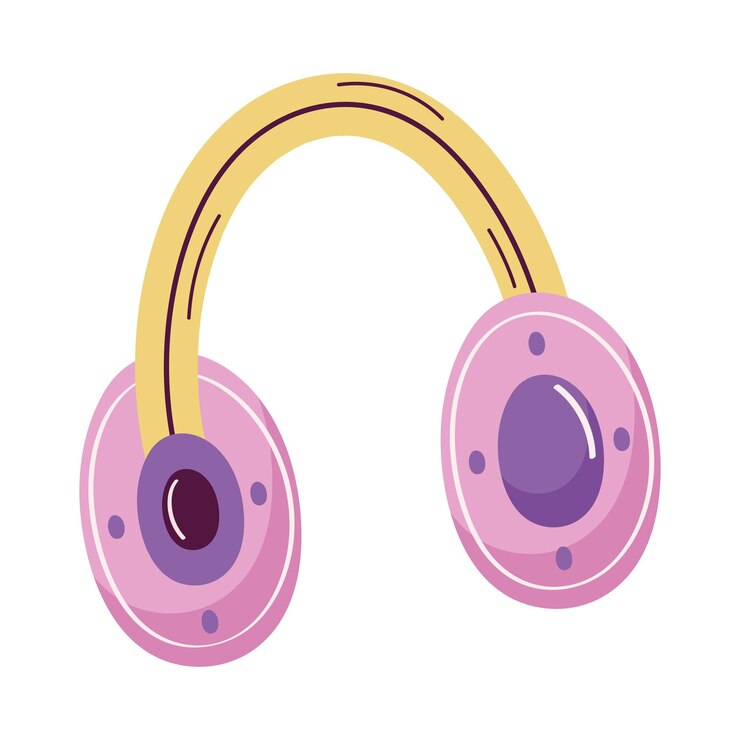 Vector gratuito auriculares audio dispositivo tecnología
