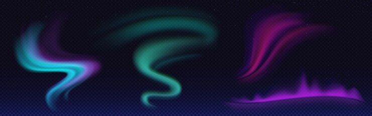 Vector gratuito aurora boreal ártica, auroras boreales polares
